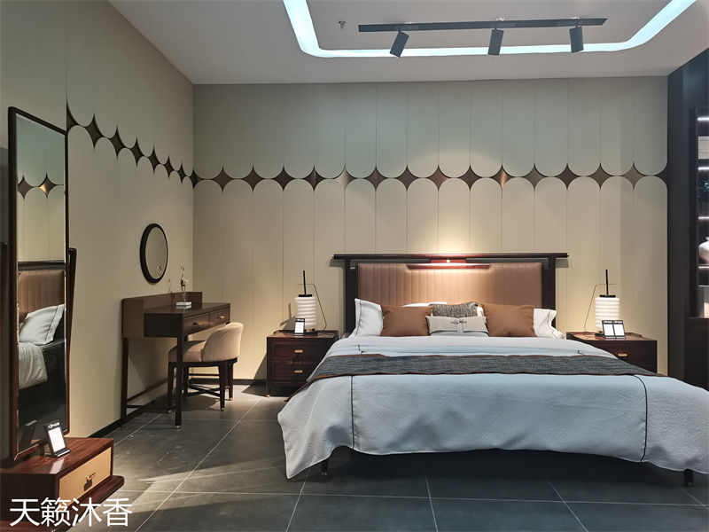 世紀(jì)豪軒&middot;天籟沐香 蘭亭韻-悅系列時尚輕奢新中式風(fēng)格愛里古夷蘇木家具展廳實拍