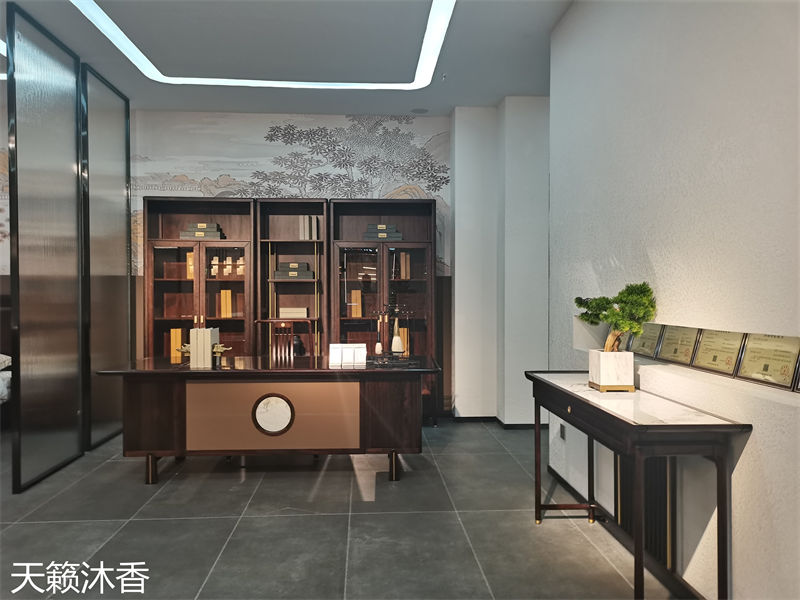 世紀(jì)豪軒&middot;天籟沐香 蘭亭韻-悅系列時尚輕奢新中式風(fēng)格愛里古夷蘇木家具展廳實拍