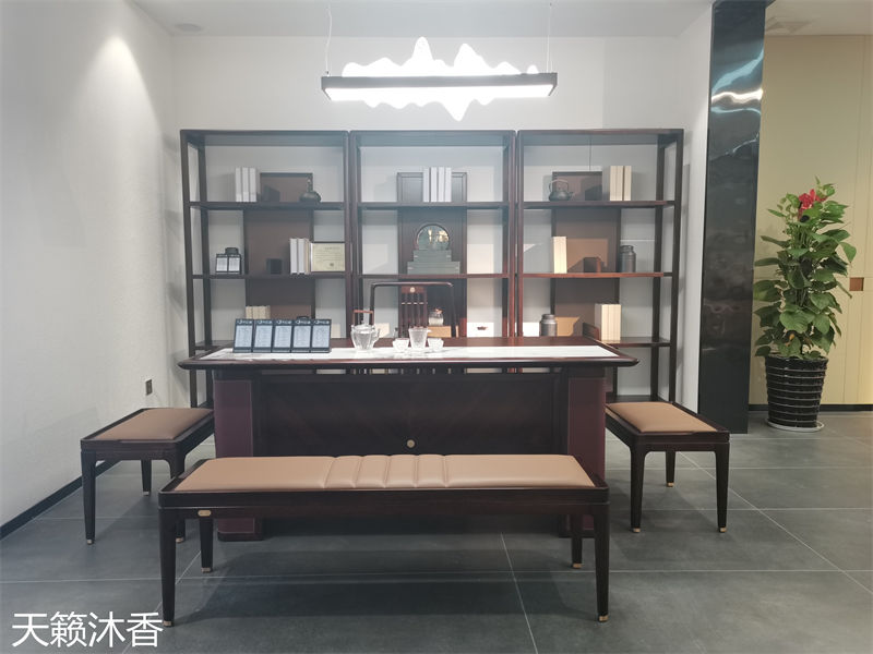 世紀(jì)豪軒&middot;天籟沐香 蘭亭韻-悅系列時尚輕奢新中式風(fēng)格愛里古夷蘇木家具展廳實拍