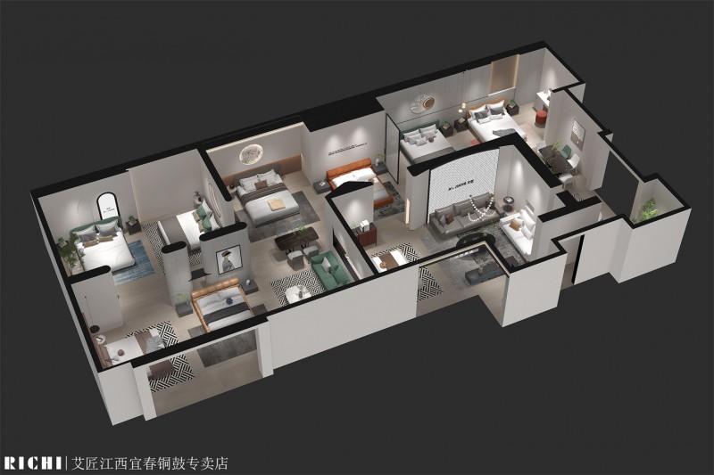 艾匠部分加盟專賣店效果圖
