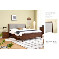 現代簡約風格家具，南康簡約實木家具，胡桃色實木套房招商，江西申奧居家具生產廠家