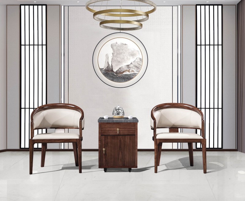 新中式烏金木休閑椅331#、休閑幾290#