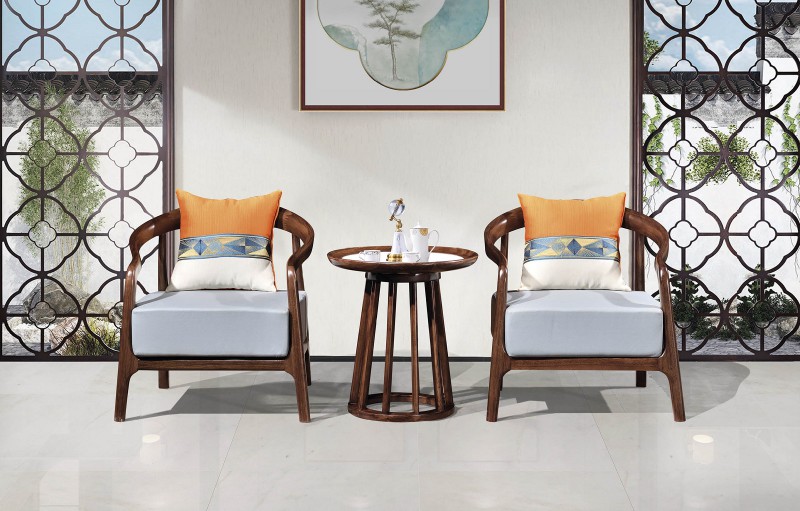 新中式烏金木休閑椅216#、休閑幾290#