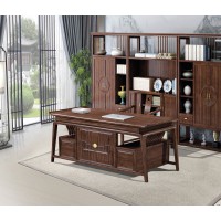 華軒新中式烏金木書桌297#、書柜299#、書椅397#