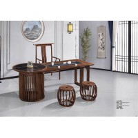 華軒新中式烏金木茶臺(tái)386#、主椅381#、副椅386#