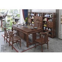 華軒新中式烏金木茶臺(tái)295#、主椅295#、副椅295#、博古架（左中右）297#