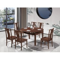 華軒新中式烏金木跳臺桌177#、餐椅275#