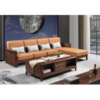 華軒新中式烏金木轉角沙發315#、長茶幾233#