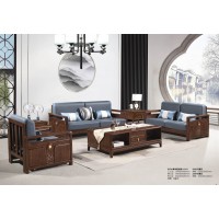 華軒新中式烏金木1+2+3沙發317#、方茶幾232#、長茶幾233#