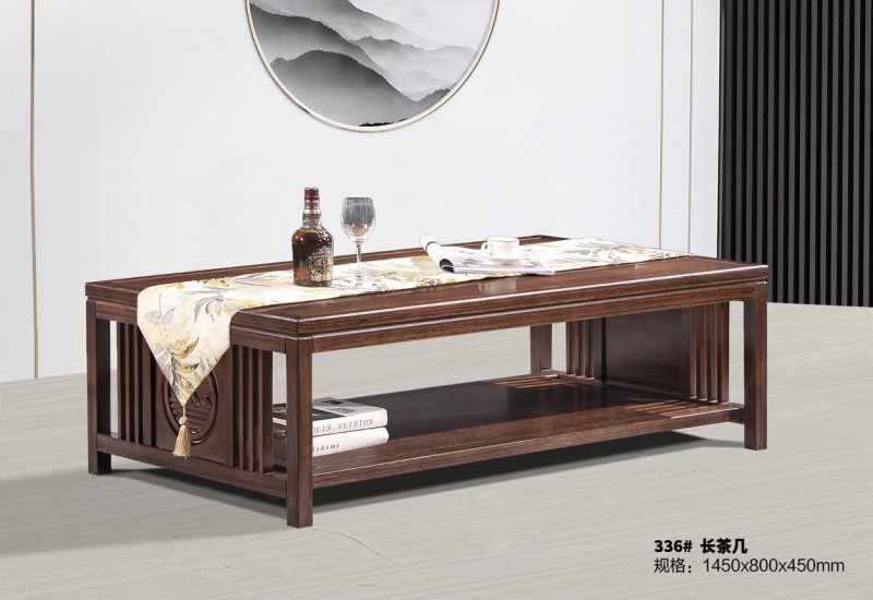 新中式烏金木長茶幾336#