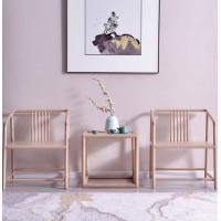 雅菲林新中式輕奢白蠟木方幾20601#、梳椅20601#