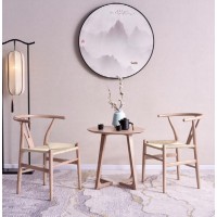 雅菲林新中式輕奢白蠟木圓幾20602#、麻繩椅20602#