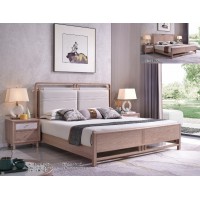 雅菲林新中式輕奢白蠟?zāi)敬?202#（軟靠）、床頭柜2201#