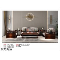 新中式全屋定制，東方鴻運烏金木套房，盧西彼海家具品牌，品橡家具生產廠家