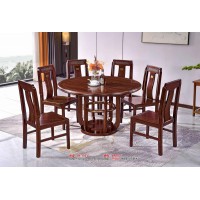 長(zhǎng)城新中式烏金木餐桌W-1021#、餐椅W0012#