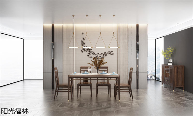 陽光福林&middot;和順新中式風格烏金木家具