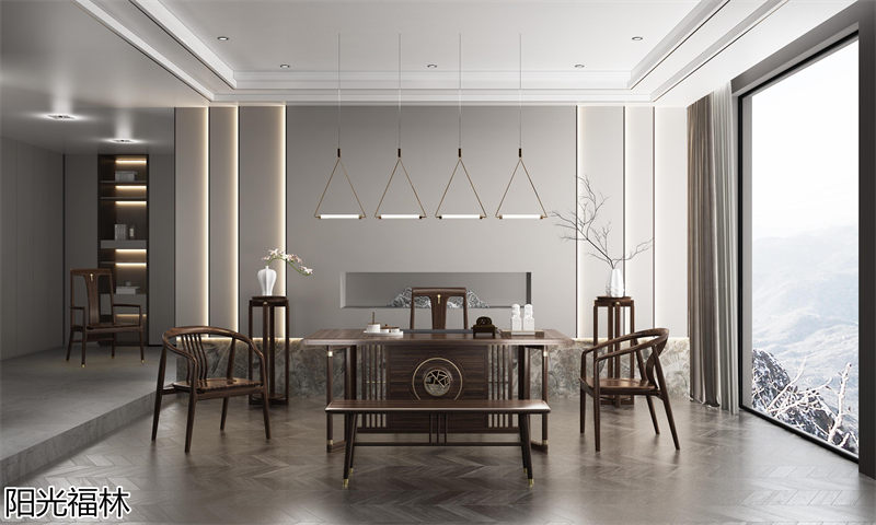 陽光福林&middot;和順新中式風格烏金木家具