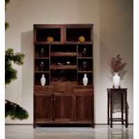 昌龍禾運新中式烏金木1-551#三門酒柜