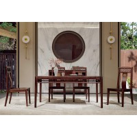 昌龍禾運新中式烏金木1-507#餐桌