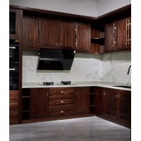 昌龍禾運新中式烏金木定制櫥柜