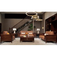 昌龍禾運(yùn)新中式烏金木1-203#沙發(fā)（皮）