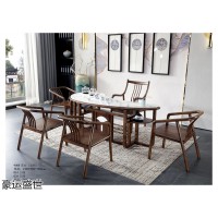 豪運(yùn)盛世茶臺，南康白椿木茶臺，實(shí)木+巖板茶臺，腰形、異形茶臺，江西艾郎家具廠家