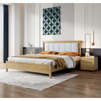 朗朝現代極簡白蠟木L2606#軟包床