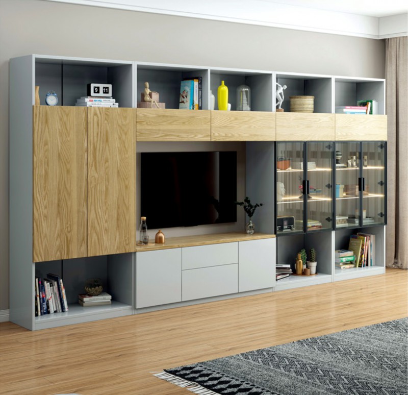 L2823#組合電視柜（地柜）、L2861#組合左柜、L2862#組合右柜（兩個(gè)）、L2863#組合吊柜