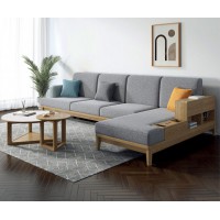 朗朝現代極簡白蠟木L2805#轉角沙發