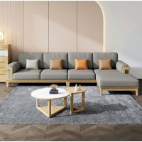 朗朝現代極簡白蠟木L2803#轉角沙發