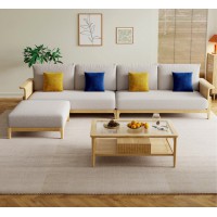 朗朝現(xiàn)代極簡(jiǎn)白蠟?zāi)綥2817#轉(zhuǎn)角沙發(fā)