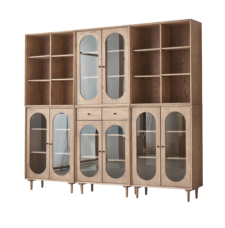 歌樂美北歐復(fù)古白蠟?zāi)維3010#組合書柜