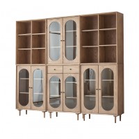 歌樂美北歐復古白蠟木S3010#組合書柜