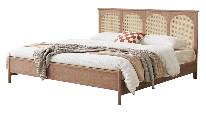 歌樂美北歐復(fù)古白蠟?zāi)維1033#床（框架 高箱）