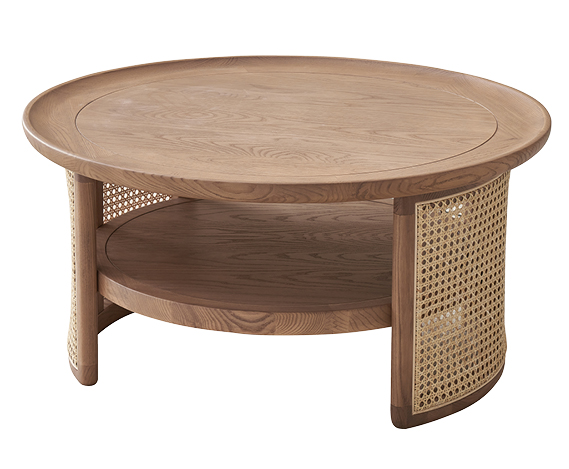 歌樂美北歐復(fù)古白蠟?zāi)維2020#藤藝圓幾