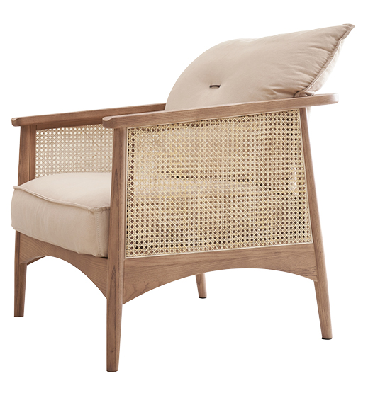 歌樂美北歐復古白蠟木S2056#休閑椅