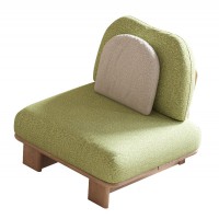 歌樂美北歐復古白蠟木S2085#單人位沙發