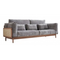 歌樂(lè)美北歐復(fù)古白蠟?zāi)維2018#三人位沙發(fā)