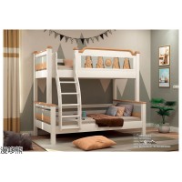 漫哆熊青少年兒童家具，南康檀絲木、紅檀木、鵝掌楸壓紋子母床，江西兒童軟體床廠家