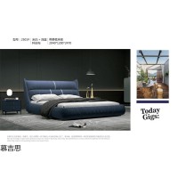 現(xiàn)代簡約風格軟體床，休閑時尚軟床，科技布、硅膠皮軟體床廠家，深圳慕吉思家具公司