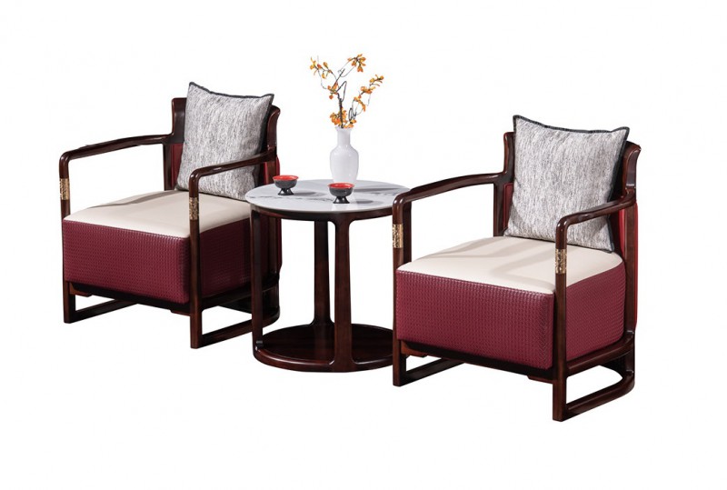 百福源康新中式烏金檀木休閑椅9609#