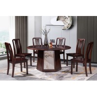 百福源康新中式烏金檀木餐桌9102#