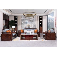 百福源康新中式烏金檀木沙發9301#普通常規