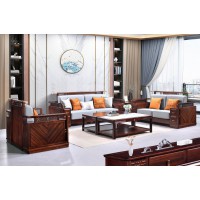 百福源康新中式烏金檀木沙發9301#大官帽常規