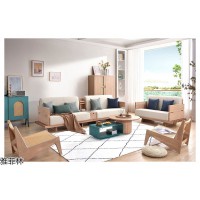 現代極簡白蠟木家具，南康北美白蠟木家具，侘寂風藤編實木家具，雅菲林家具廠家