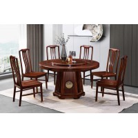 虔南世家天子系列南美黑檀新中式家具：Z181#圓餐臺(tái)