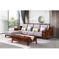 虔南世家天子系列南美黑檀新中式家具：Z131-3L#貴妃沙發