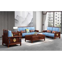 虔南世家天子系列南美黑檀新中式家具：Z132#沙發（1+2+3）