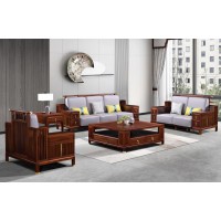 虔南世家天子系列南美黑檀新中式家具：Z131#沙發（1+2+3）