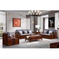 虔南世家天子系列南美黑檀新中式家具：Z130-GX#沙發（1+2+3）